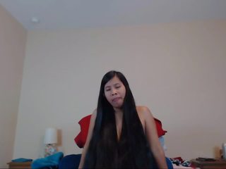 Frumos lung părul asiatic striptease și hairplay: hd sex video a9