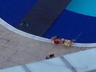 3 donne a il piscina non-nude - parte ii, adulti film 4b
